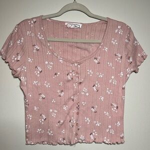 Crop top with buttons